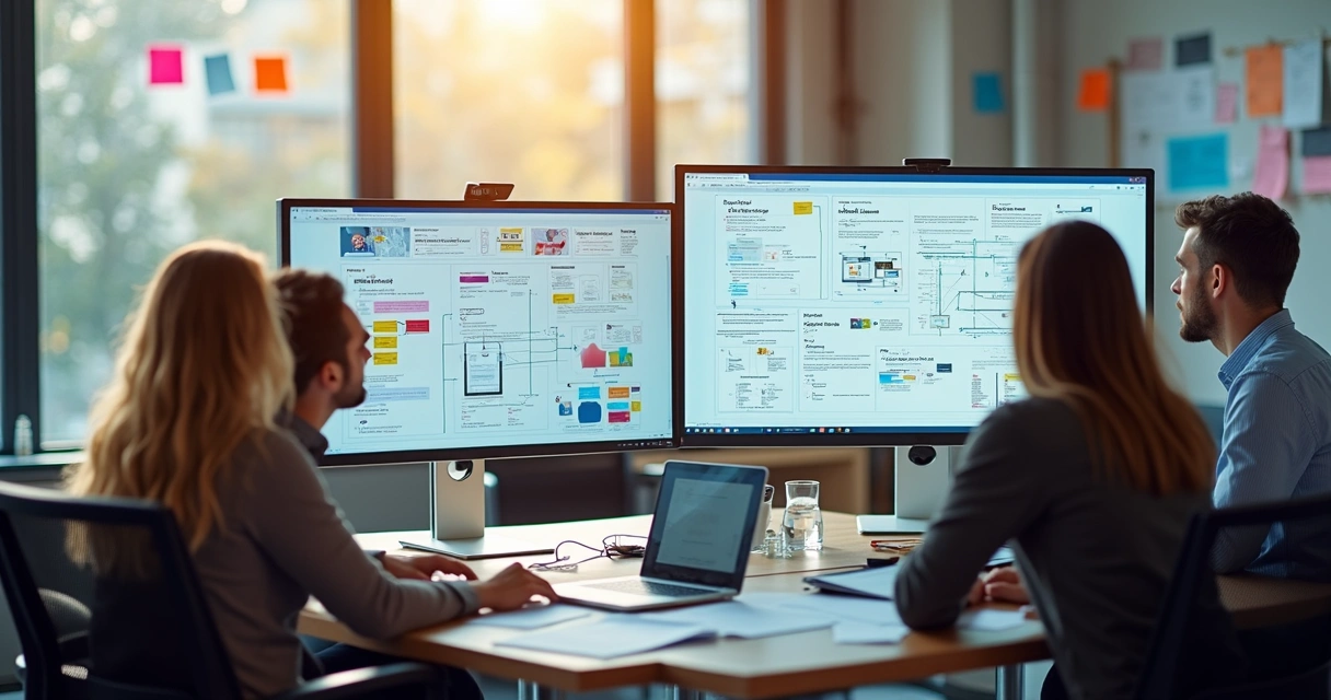 Equipe de design desenvolvendo site de ecommerce 