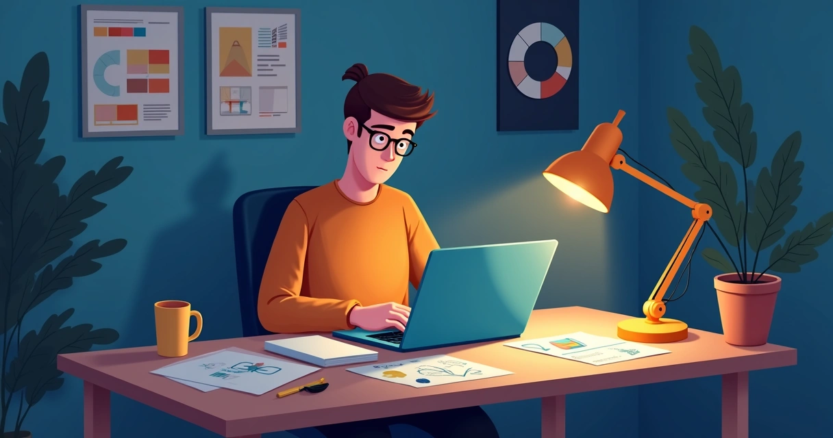 Designer freelancer trabalhando em identidade visual