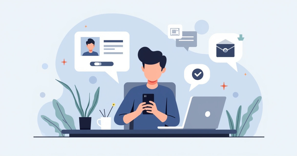 Pessoa desligando notificações no celular