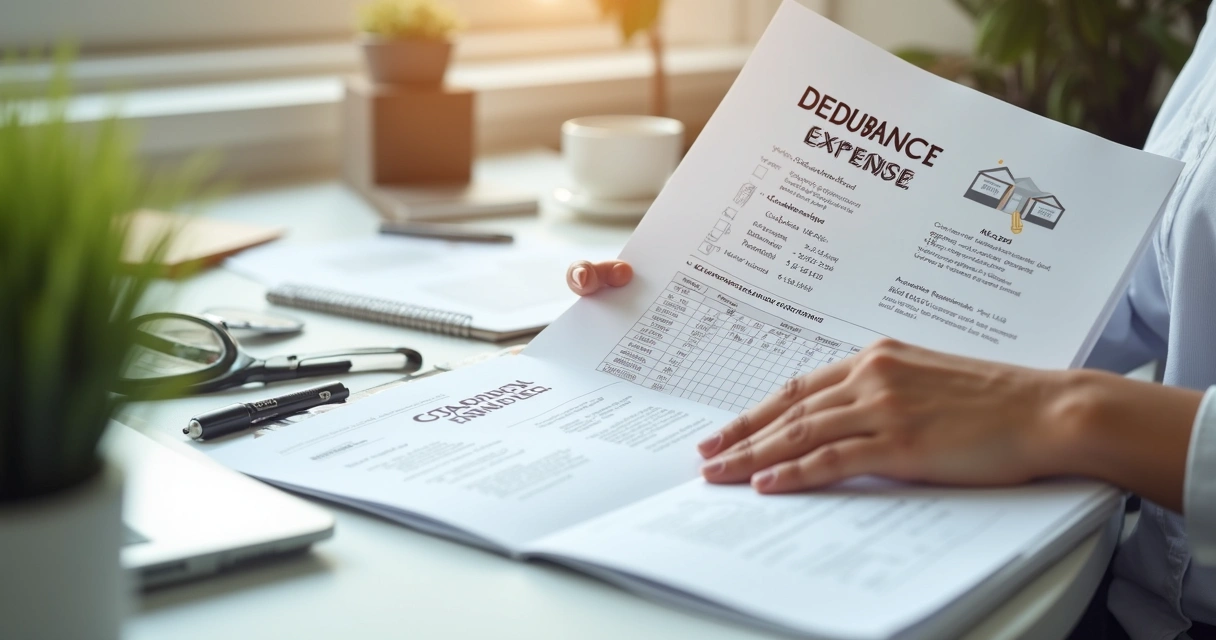 Representação visual de despesas dedutíveis do aluguel 