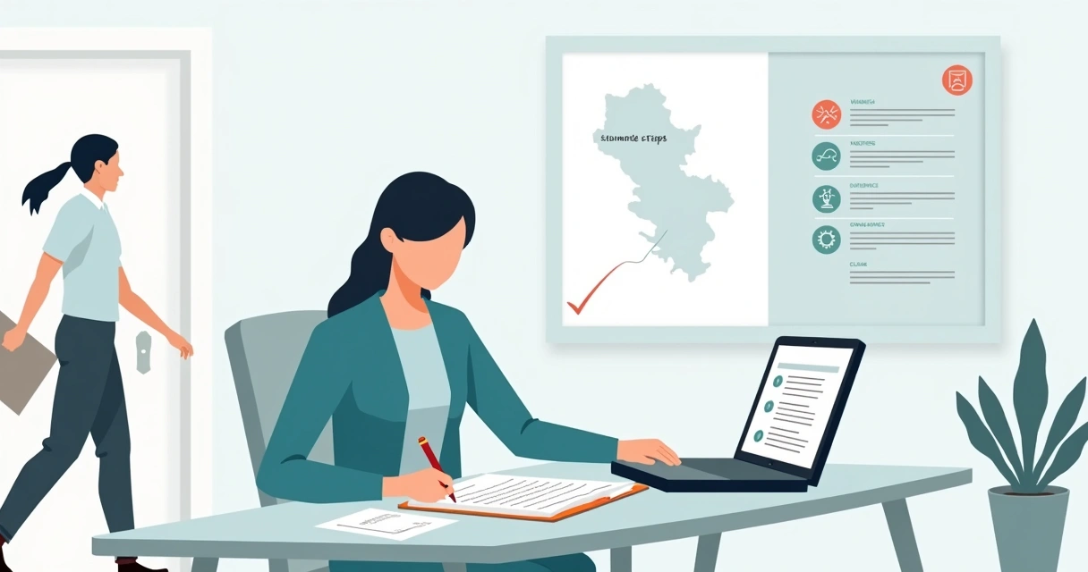 Gerente registrando despido disciplinario con documentos ordenados y checklist digital 