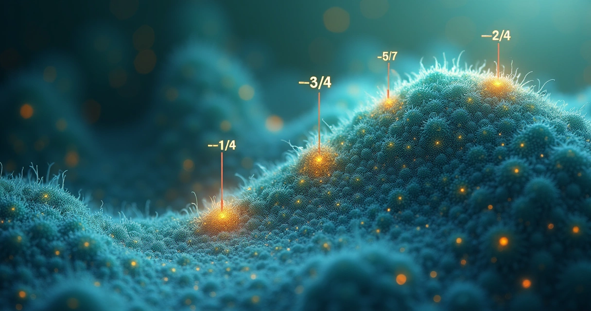 Detalhe do fractal de Mandelbrot destacando pontos parabólicos 