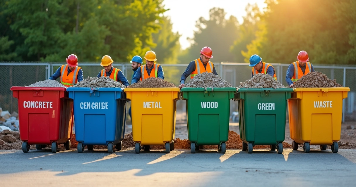Gestão sustentável de resíduos em obra com containers 