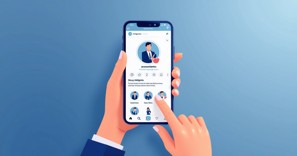 Exemplo de destaques organizados em perfil contábil