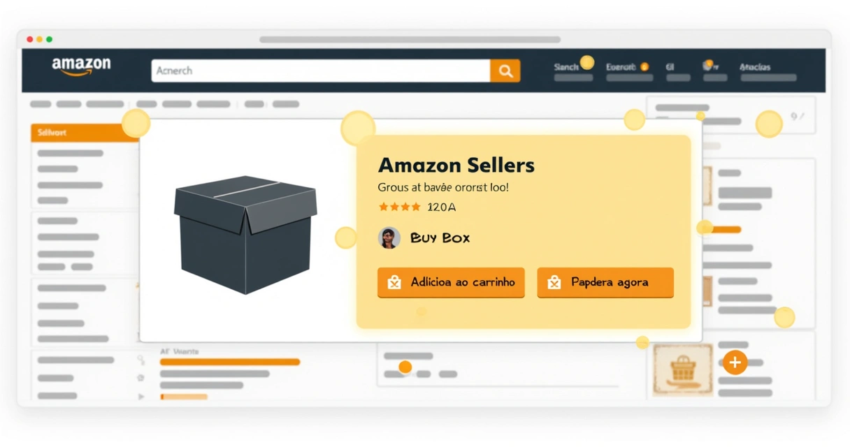 Destaque da Buy Box na página de produto da Amazon