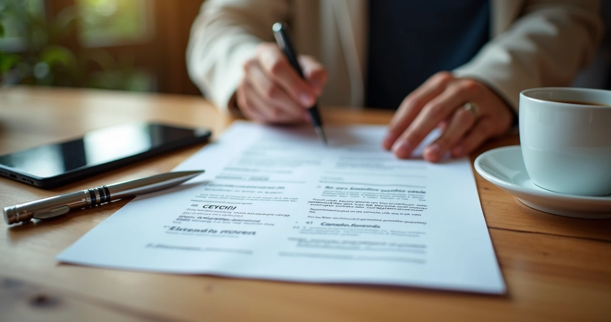 Pessoa preenchendo formulário com dados do imóvel 