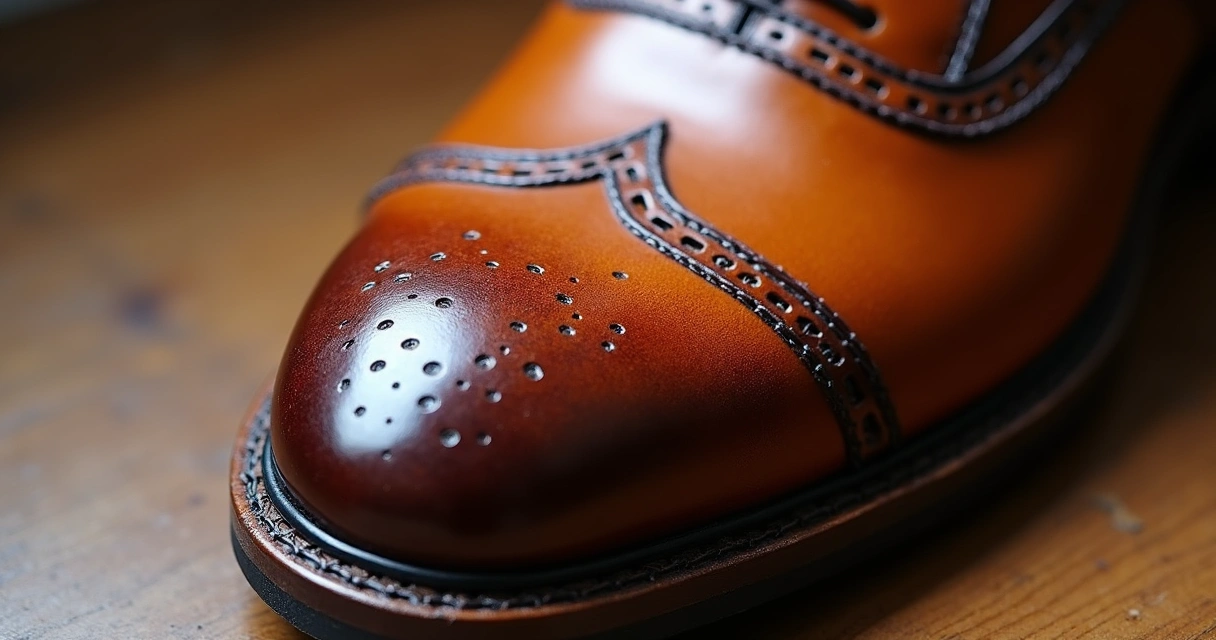 Detalhe da costura das abas do Derby 