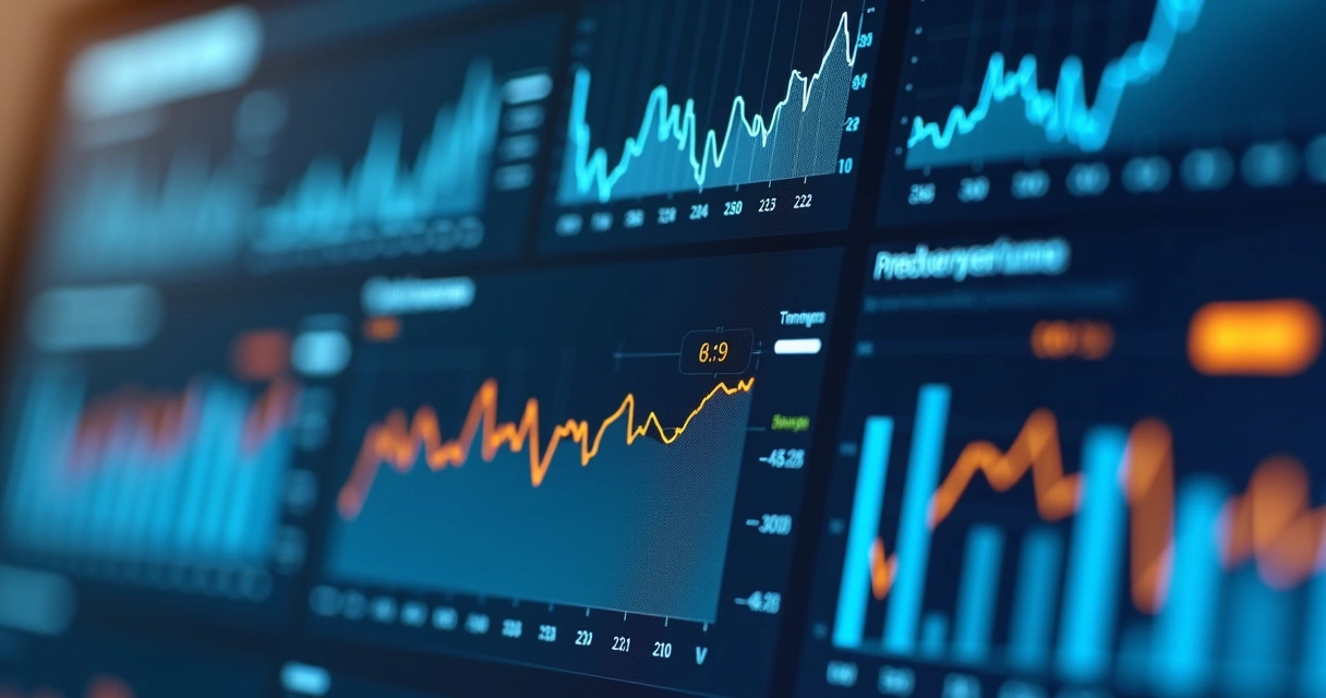 Detailed predictive dashboard panel displaying supply graphs