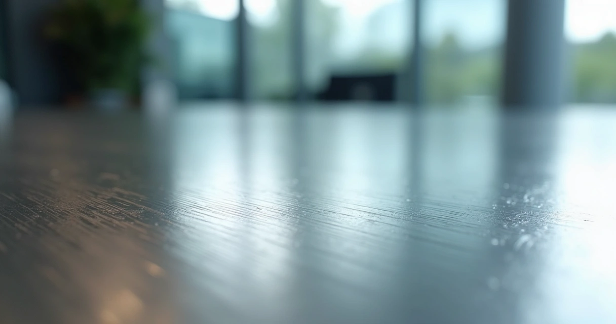 Superfície detalhada de aço inox escovado 