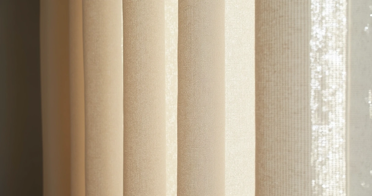 Detalhe do tecido de cortina blackout em close 