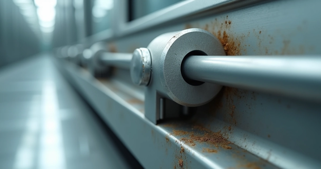 Close do trilho e mecanismo de porta automática de alumínio 