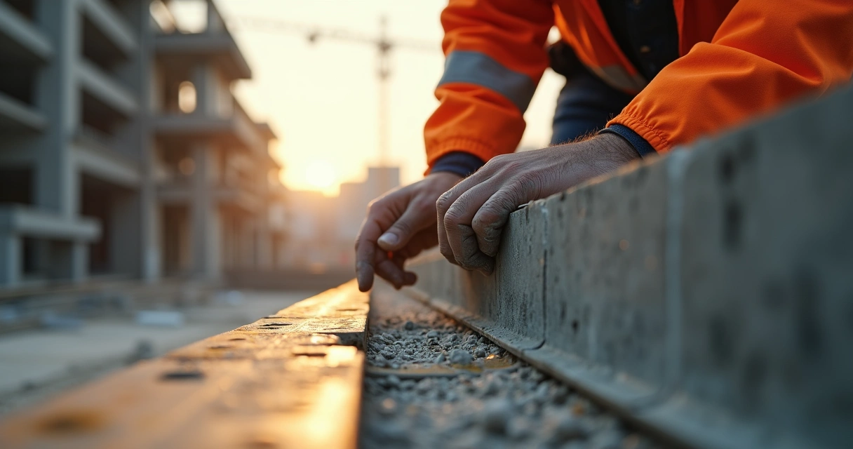Detalhes visíveis de estrutura em construção