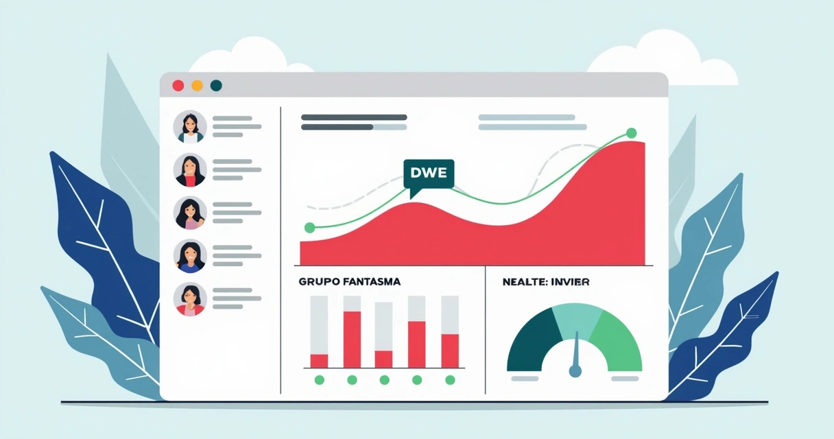 Dashboard com gráficos de engajamento WhatsApp 