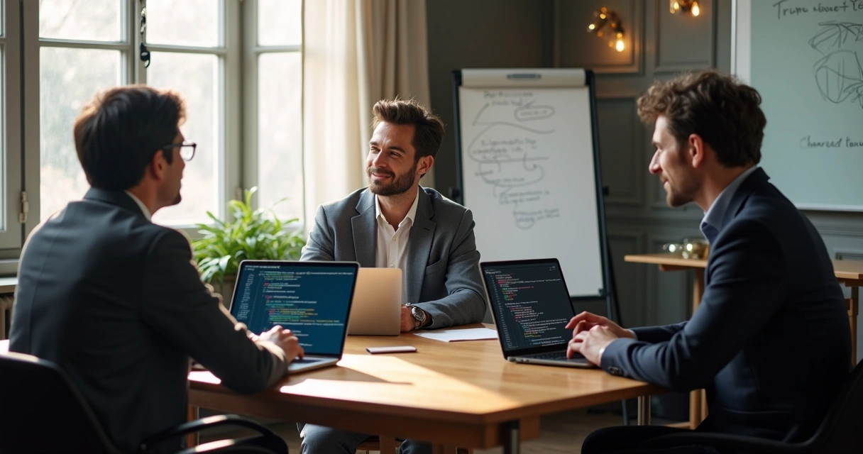 Web developer interview session in modern office 