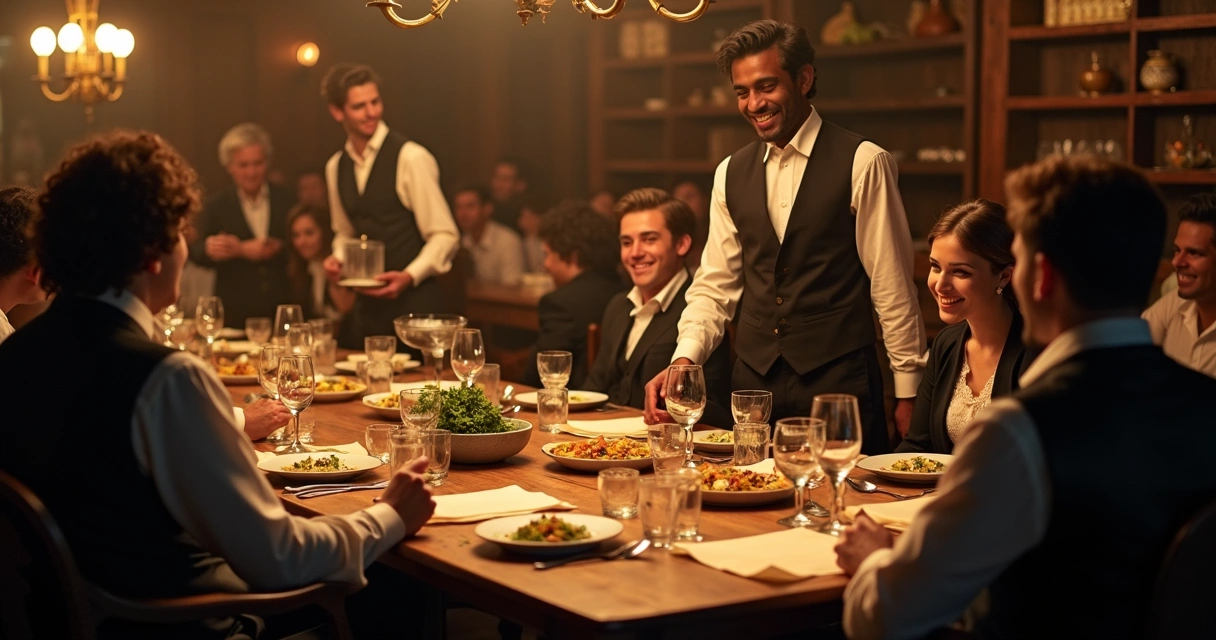 Estudantes de Direito em restaurante no século XIX 