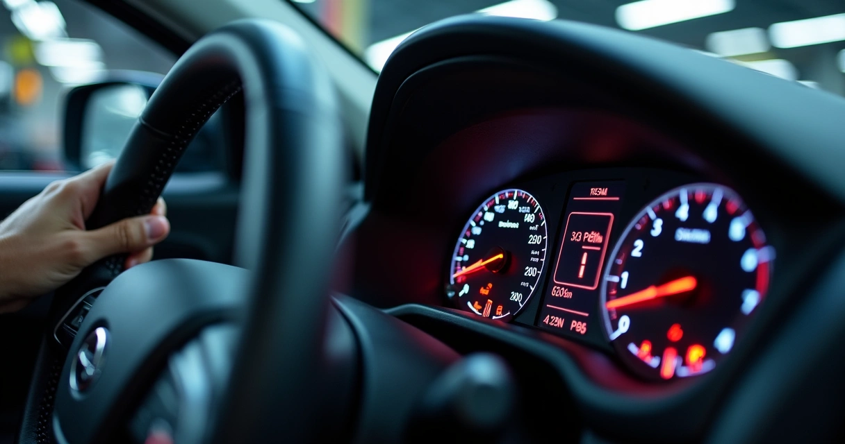 Diagnóstico de scanner automotivo em câmbio de veículo na oficina