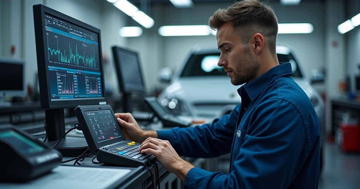 Diagnóstico computadorizado em carro por mecânico especialista