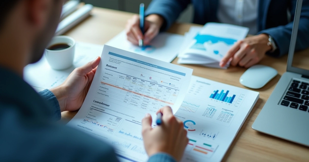 Manager reviewing CRM diagnosis for B2B company 