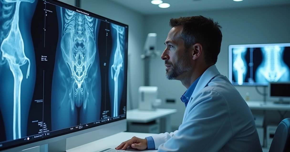 Radiologista analisa imagens avançadas para diagnóstico de endometriose