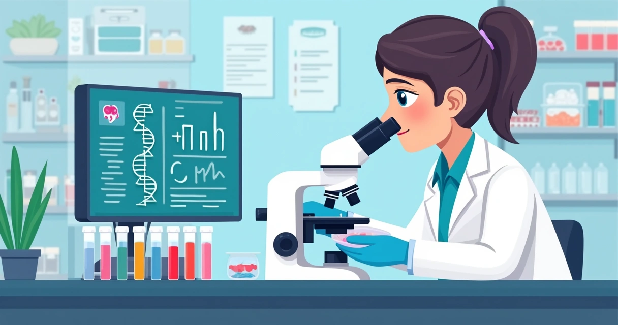 Laboratório processando cultura de escarro, técnico analisando placa de Petri ao microscópio. 
