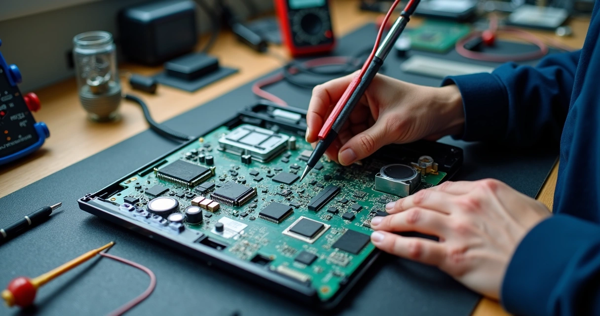 Diagnóstico técnico em placa-mãe de notebook