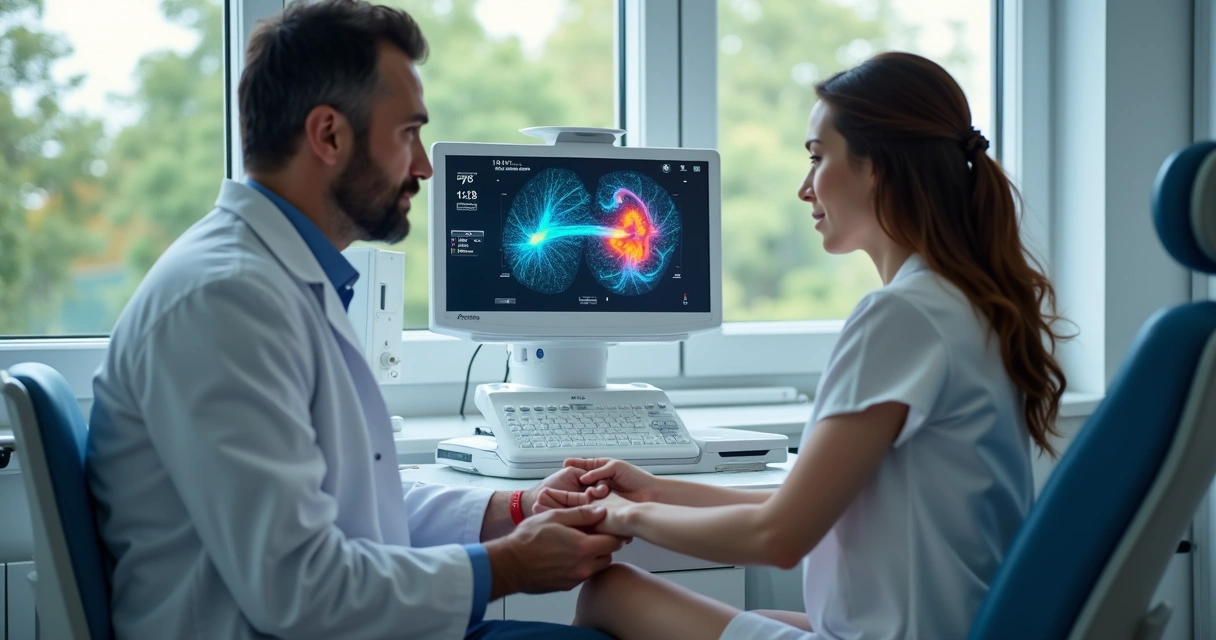 Exame de ultrassom doppler nas pernas para diagnóstico de varizes 