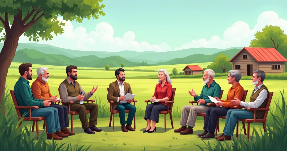 Roda de conversa entre líderes sindicais e pequenos produtores rurais 