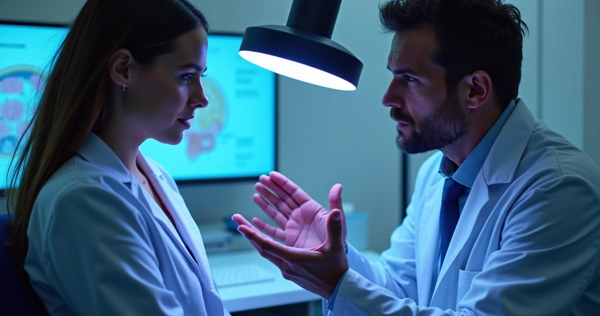 Paciente durante exame de vitiligo em clínica dermatológica 