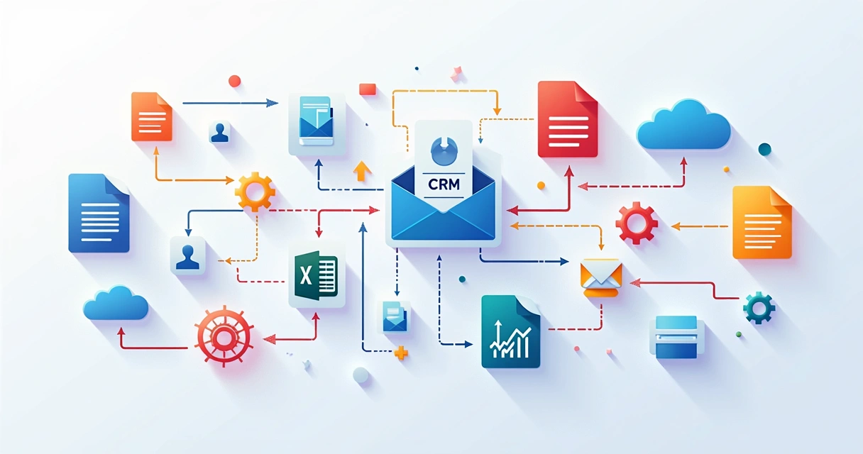 Fluxograma de integração de processos empresariais com diferentes aplicativos 
