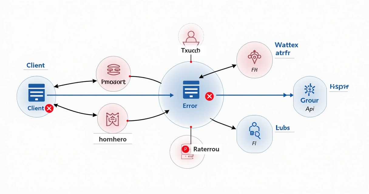 Diagrama de fluxo mostrando rotas de erro em API 