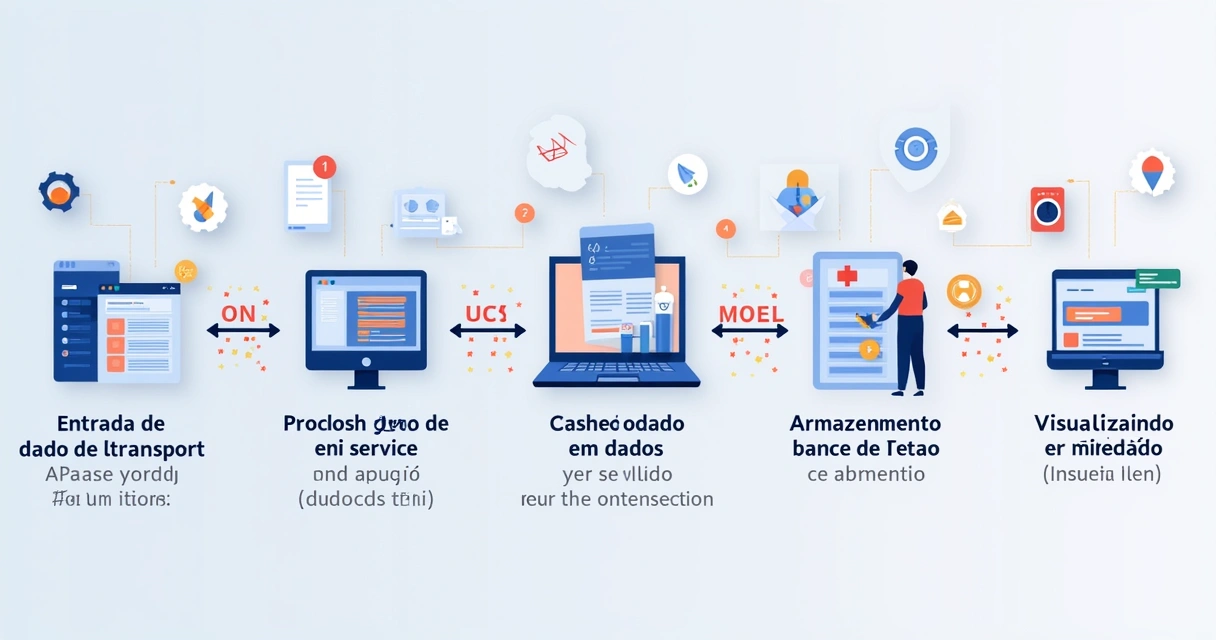 Diagrama de fluxo de integração de API em SaaS 
