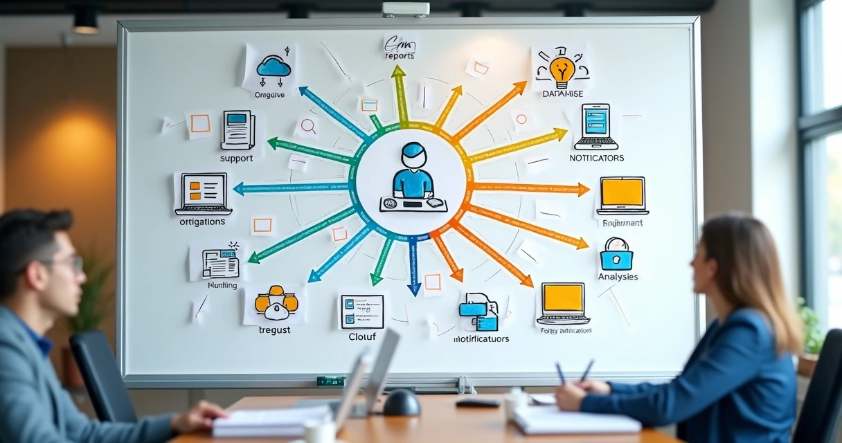 Diagrama de integração de sistemas empresariais com um agente ChatGPT 