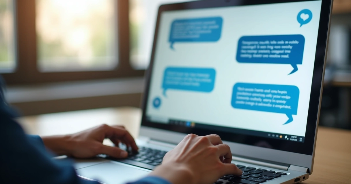 Tela com conversa online respeitosa entre pessoas