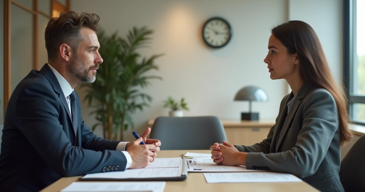 Dos personas conversando sobre una decisión ética 