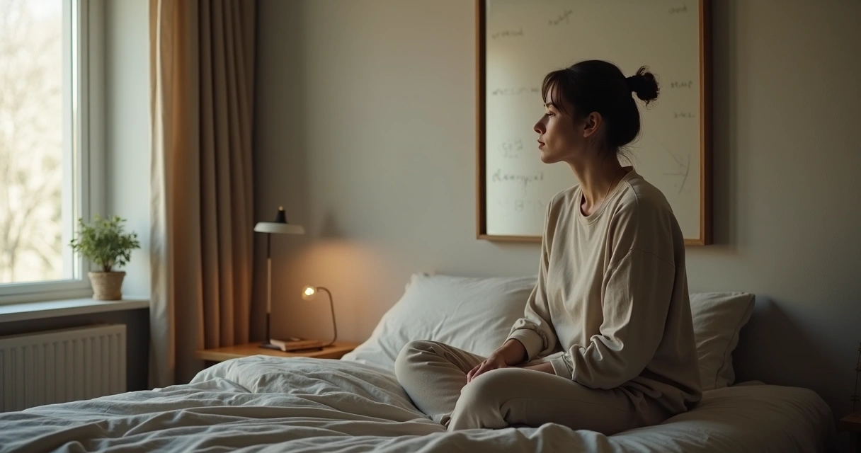 Adulto sentado diante de espelho com reflexo escurecido sugerindo autocrítica silenciosa 