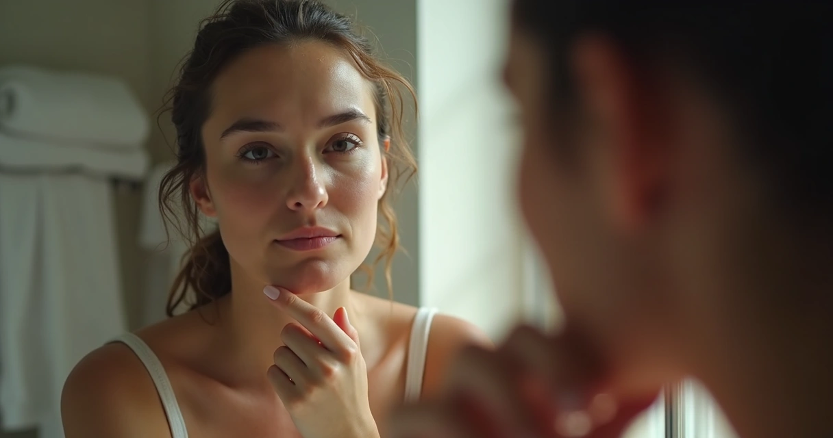 Persona reflexionando frente a un espejo 