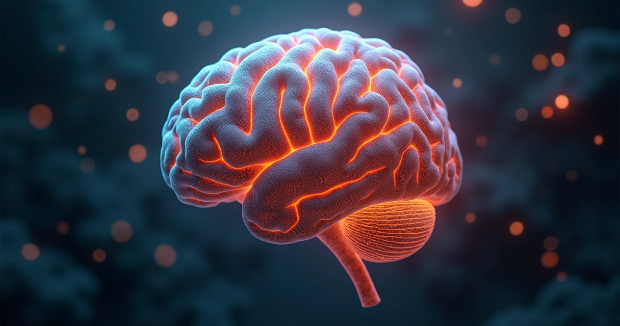 Representação visual de pensamentos dentro do cérebro 