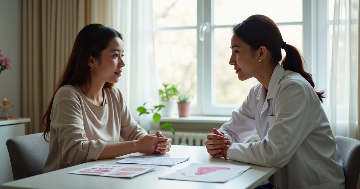 Conversa entre paciente e profissional de saúde sobre contracepção 