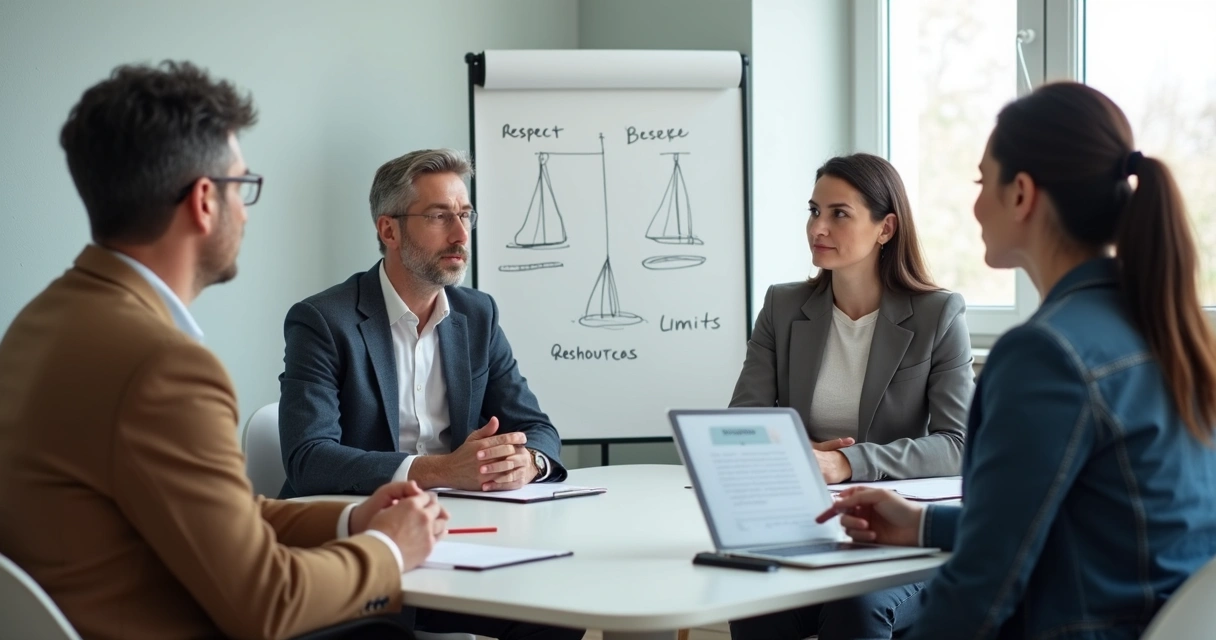 Grupo em conversa sobre regras e equidade 