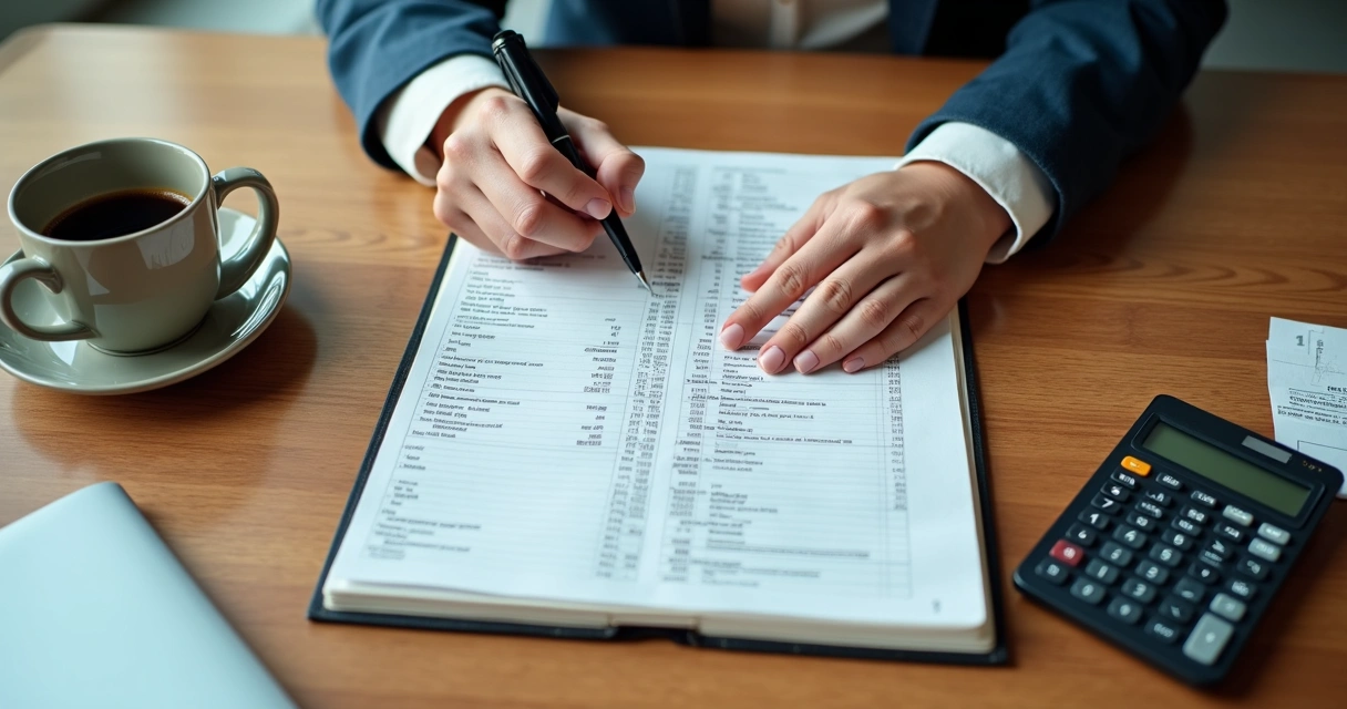 Pessoa escrevendo gastos do dia em caderno