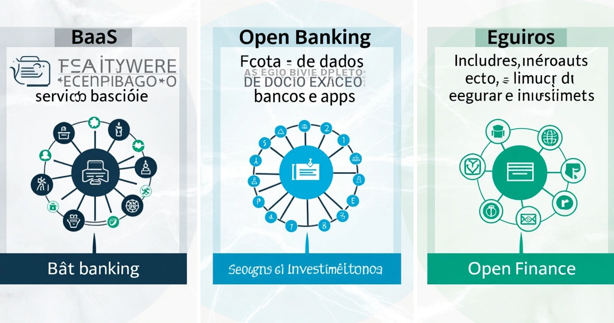 Diagrama comparando BaaS, Open Banking e Open Finance