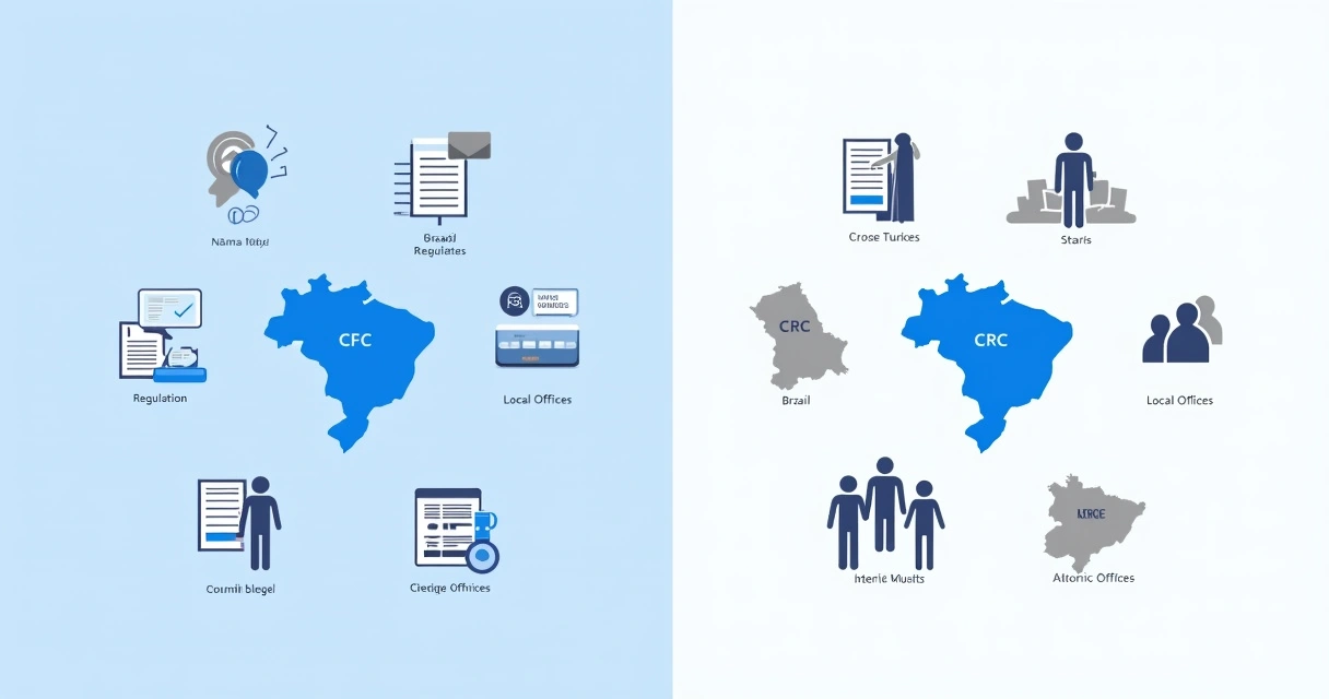 Quadro comparativo entre as funções do CFC e do CRC