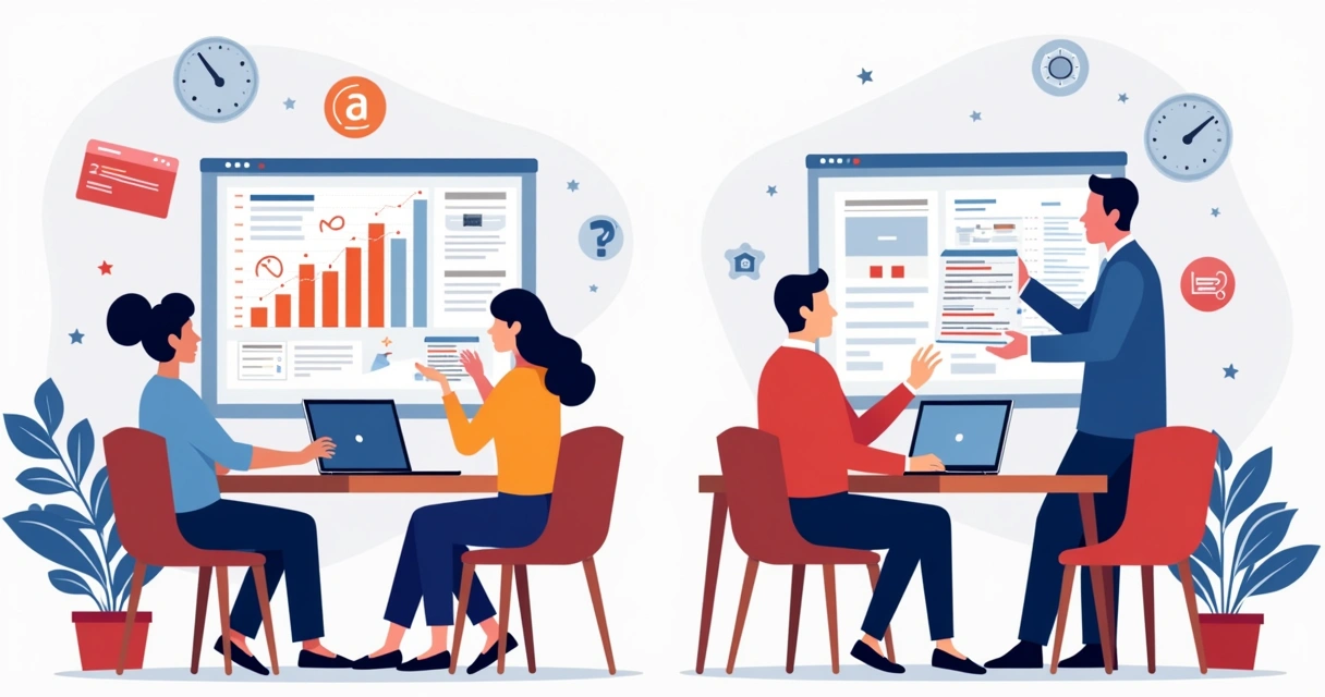 Comparação visual entre processos de geração interna e compra de leads 