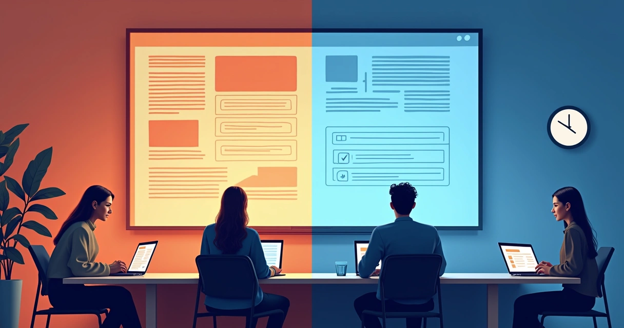 Comparação visual entre copywriting e redação publicitária 