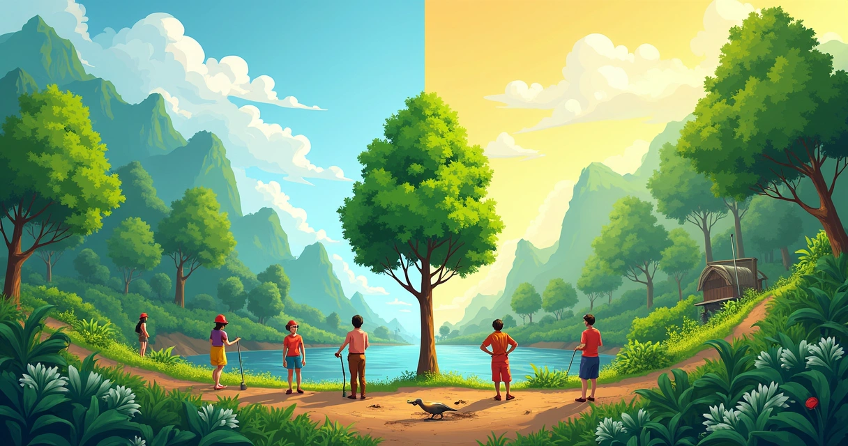 Comparação visual entre greenwashing e responsabilidade social 