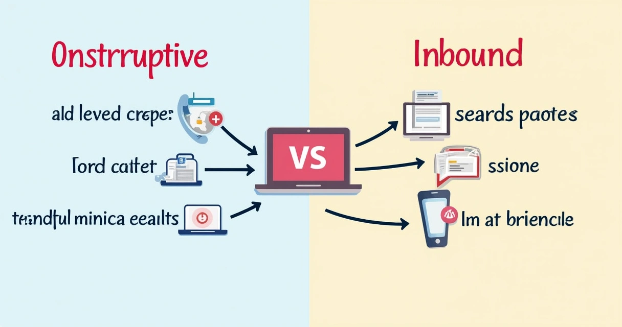 Comparação visual entre inbound e outbound 