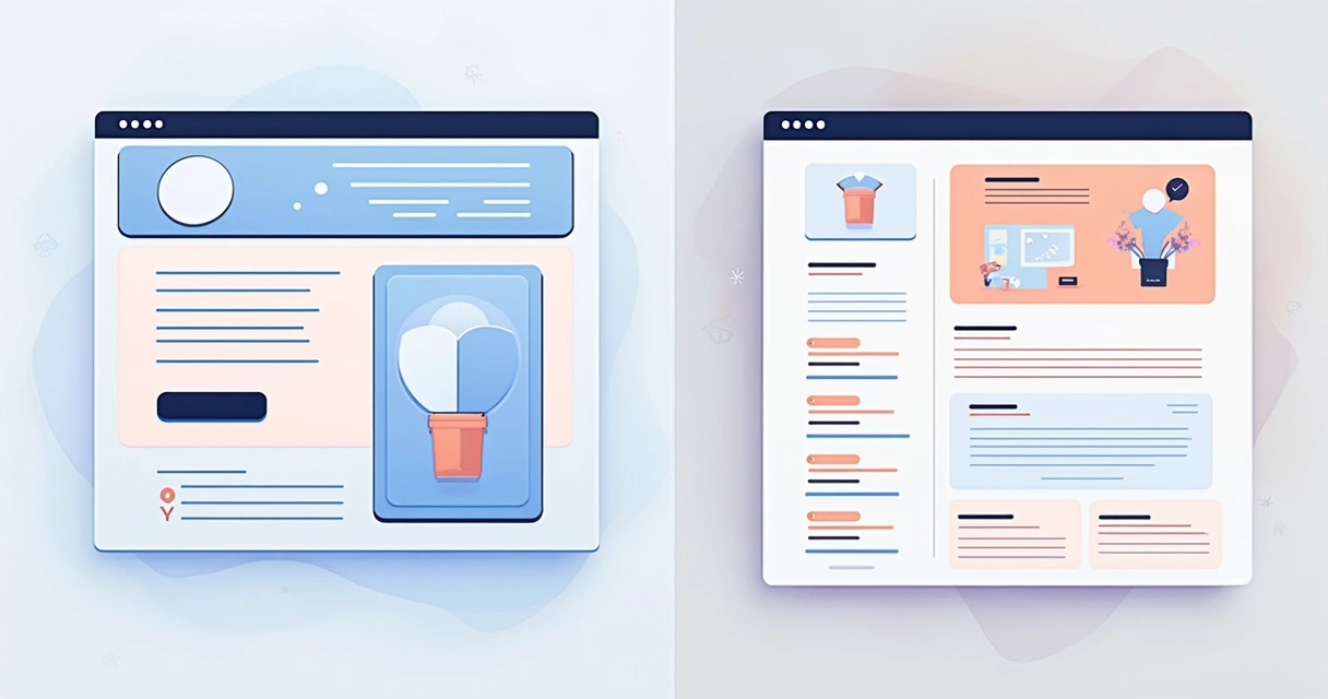 Comparação entre landing page e página inicial com foco em conversão