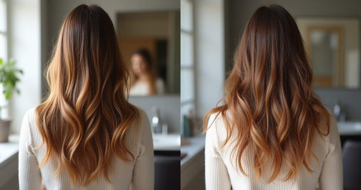 Comparação cabelo tratado em salão e cabelo tratado em casa 