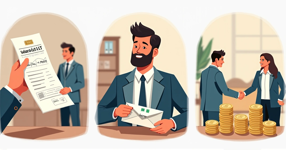 Comparação visual entre salário de empregado, pró-labore de sócio e distribuição de lucros entre sócios em uma empresa 