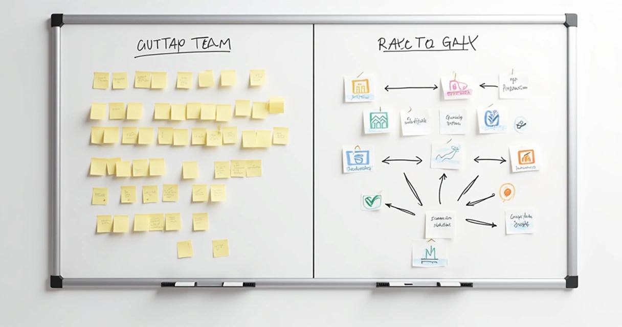 Diagrama mostrando diferença entre tarefas comuns e tarefas de KR 